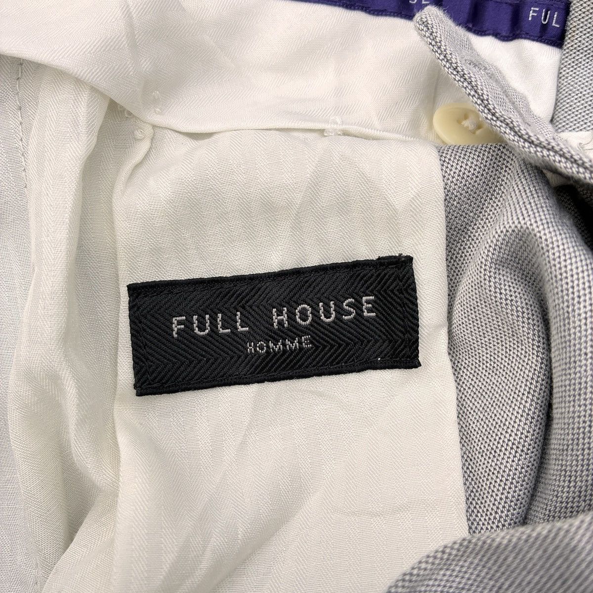 Japanese Brand Full House Homme Gray Trousers Straight Leg, Size US 30 / EU 46 - 3 Thumbnail