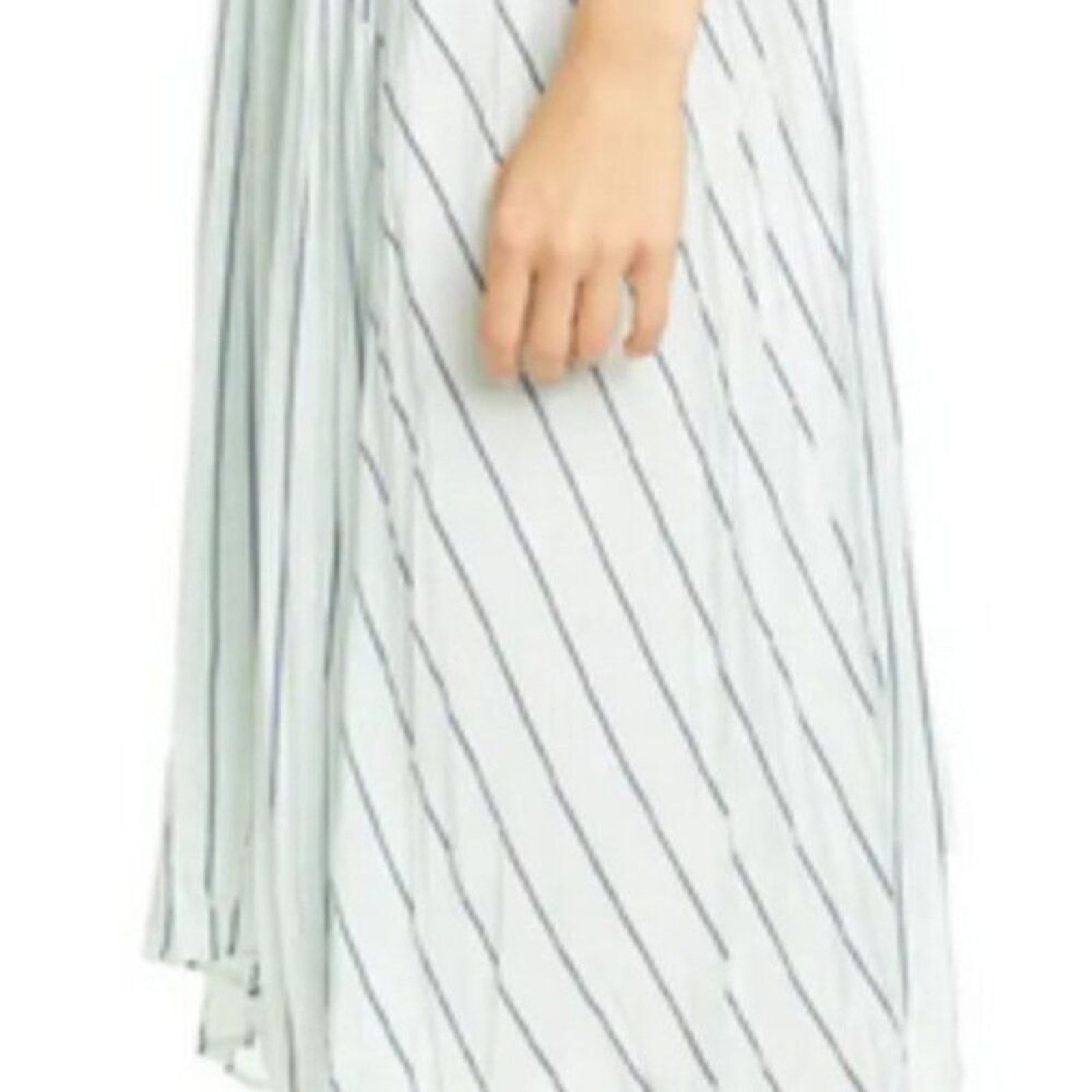 Vince Vince Mint Stripe Gauze Panel Skirt Green M Size 30" / US 8 / IT 44 - 7 Thumbnail