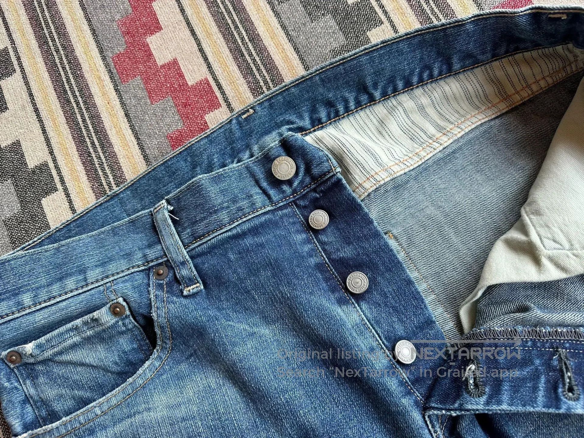 Fabric Brand & Co. Blue Distressed Denim Jeans. Size US 30 / EU 46 - 5 Thumbnail