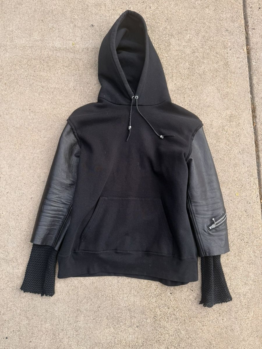 Undercover Undercover Leather layered hoodie Size US M / EU 48-50 / 2 - 1 Thumbnail