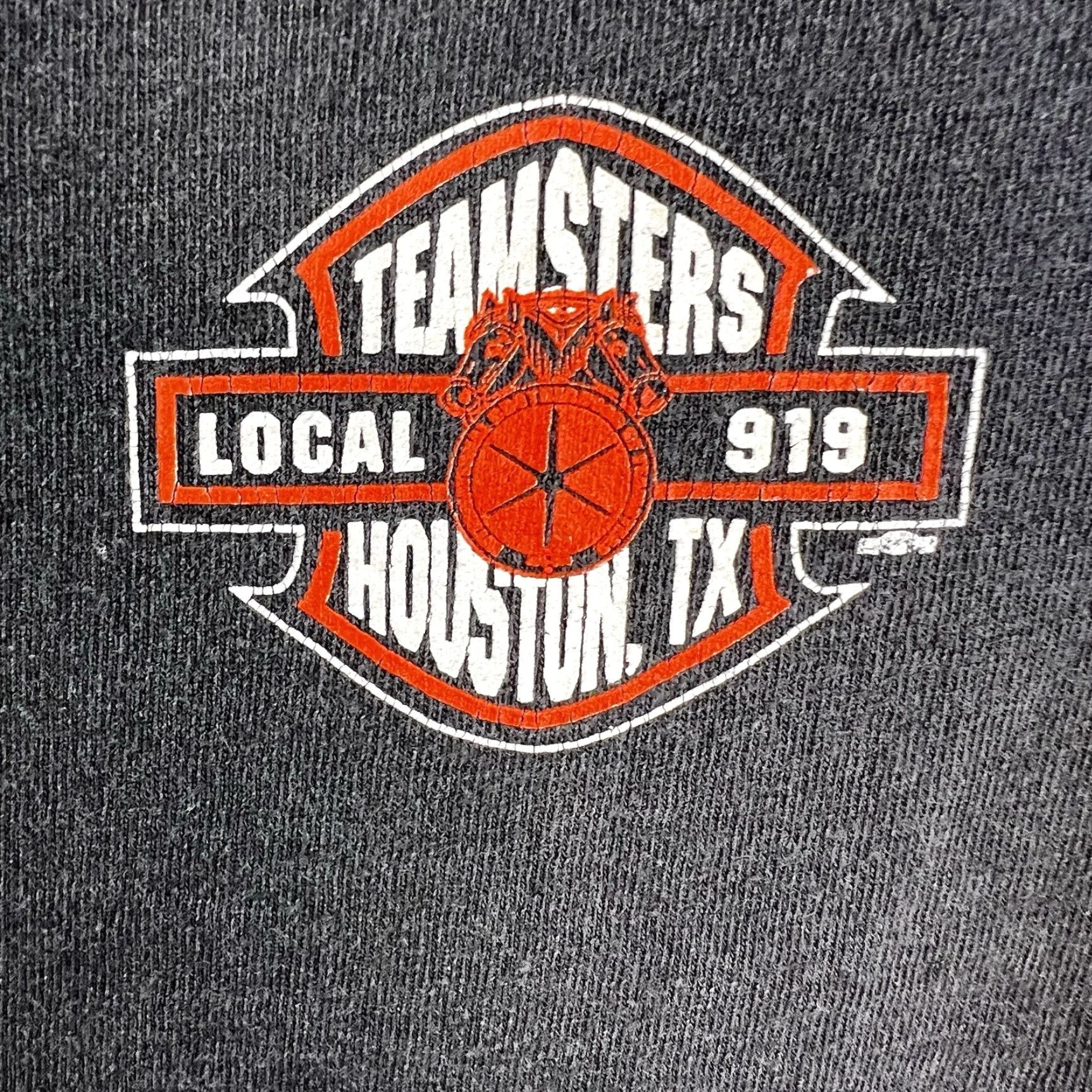 Vintage VINTAGE Union Line Teamsters Local 919 Houston TX T-Shirt Mens 3XL Black Union Pride 90s Labor Union Classic Graphic Print Short Sleeve Size US XXL / EU 58 / 5 - 3 Thumbnail