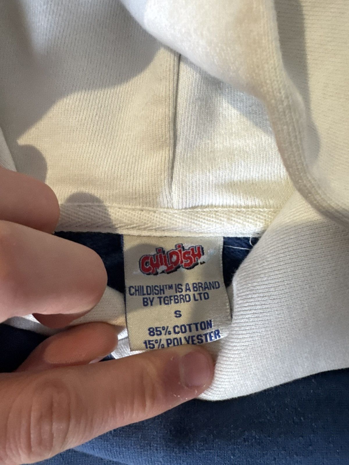 Japanese Brand Vintage childish hoodie TGF blue white skate Size US S / EU 44-46 / 1 - 4 Thumbnail