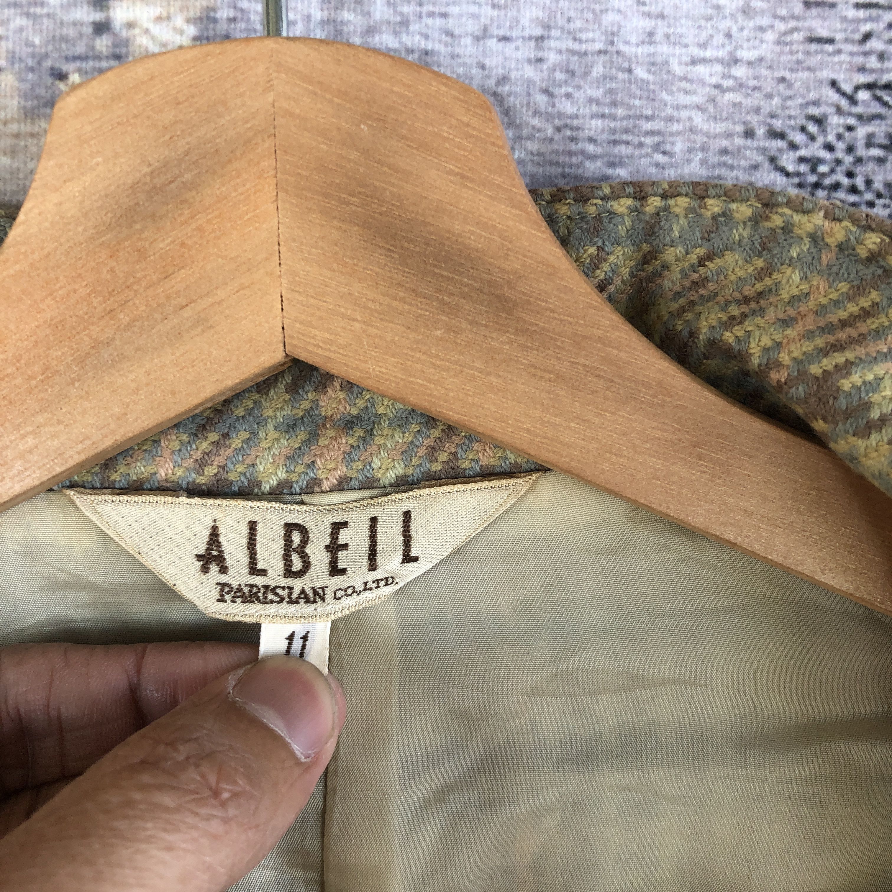 Japanese Brand × Vintage Vintage Albeil Plaid Tartan Checkered Wool Cropped Jackets Size M / US 6-8 / IT 42-44 - 5 Thumbnail