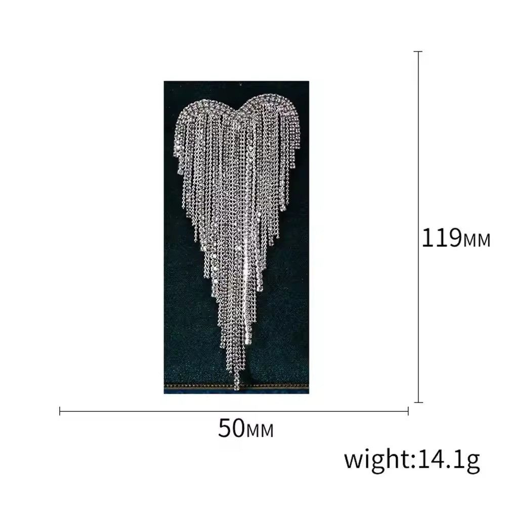 Jewelry Luxury Heart Tassels Brooches Size ONE SIZE - 5 Thumbnail
