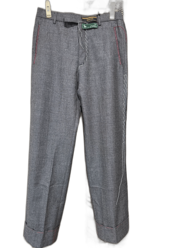 Gucci Gucci Grey Casual Pants with Unique Detailing Size US 44 / EU 60 - 1 Thumbnail