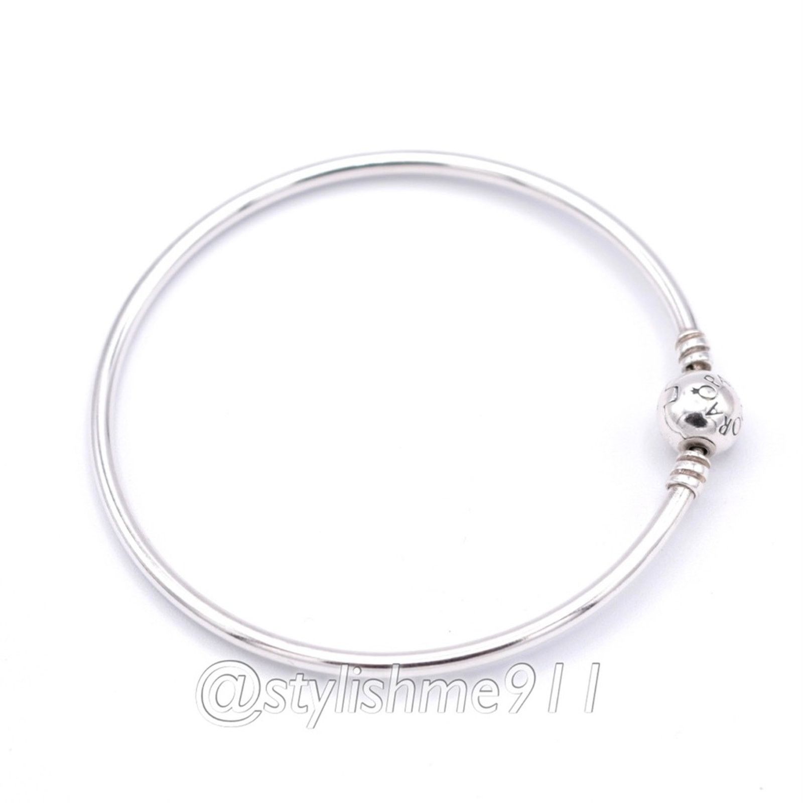 pandora Authentic PANDORA Bangle Bracelet with Pandora Clasp Size ONE SIZE - 3 Thumbnail