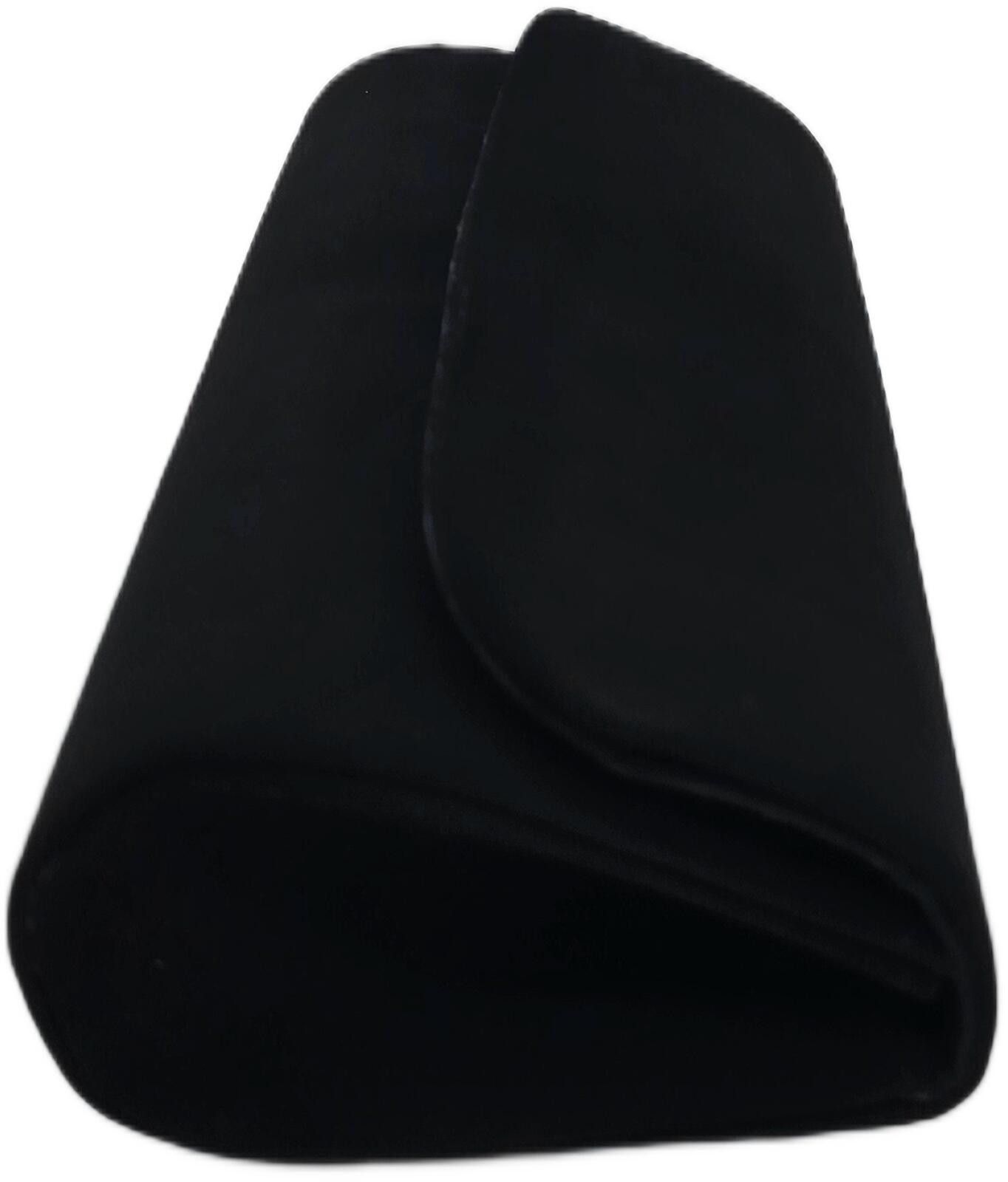 Unknown London Elegant Black Suede Clutch with Silver Chain Strap Size ONE SIZE - 7 Thumbnail