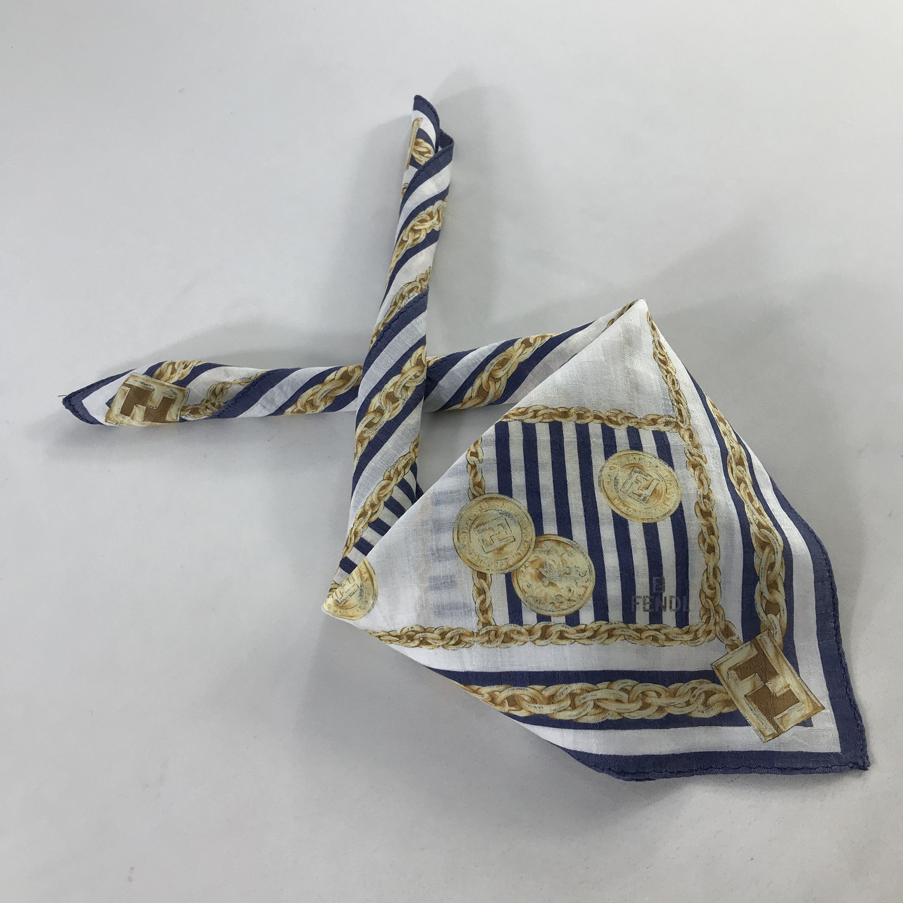 Vintage Vintage Fendi Bandana / Handkerchief / Neckerchief - S1060 Size ONE SIZE - 4 Thumbnail