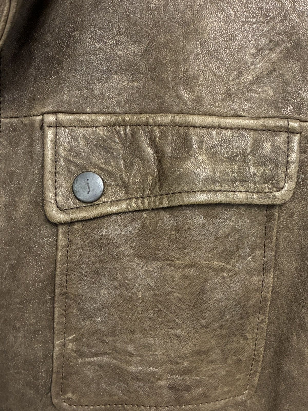 John Varvatos Snap Front Leather Trucker Jacket EU 50 USA 40 Size US M / EU 48-50 / 2 - 6 Thumbnail