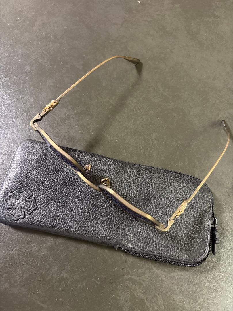 Chrome Hearts CHROME HEARTS DATASS Sunglasses Iron/Gold 54□21-148 Size ONE SIZE - 8 Thumbnail