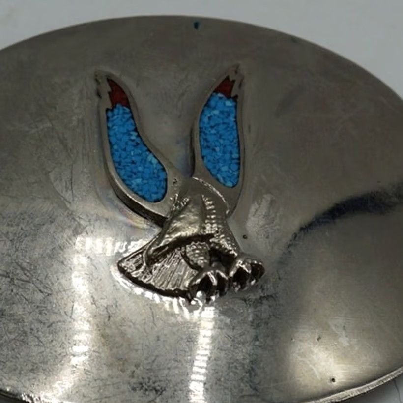 Vintage VINTAGE Eagle Belt Buckle Southwestern Theme Belt Buckle Size ONE SIZE - 4 Thumbnail