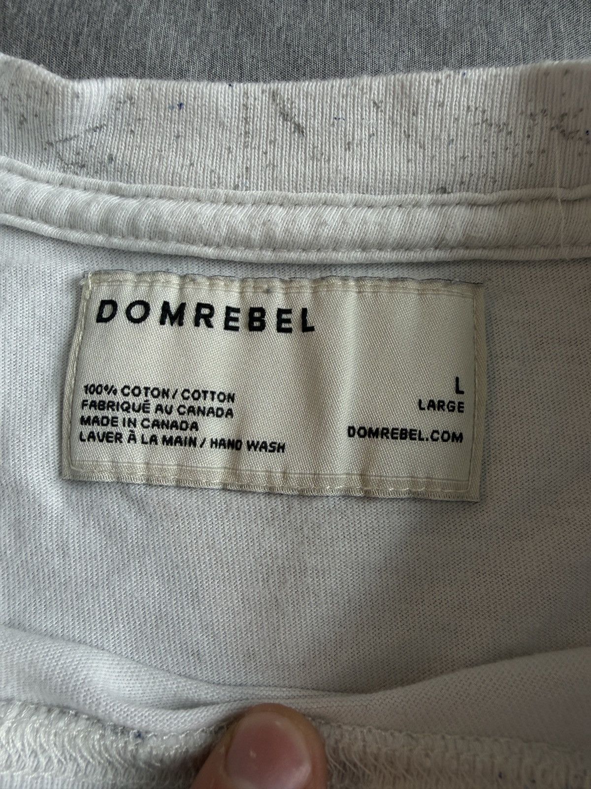 DOMREBEL DOMREBEL white and blue painting shirt Size US L / EU 52-54 / 3 - 3 Thumbnail