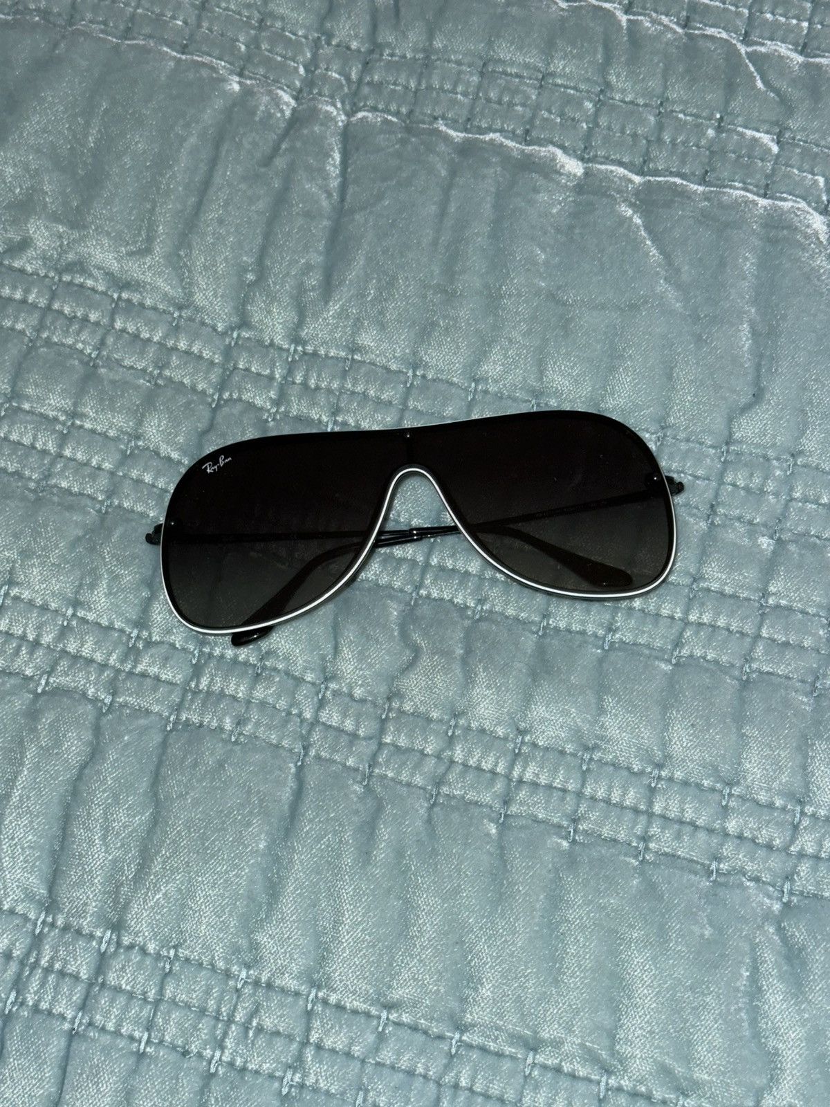 image of Rayban Shield Sunglasses in Black, Men's
