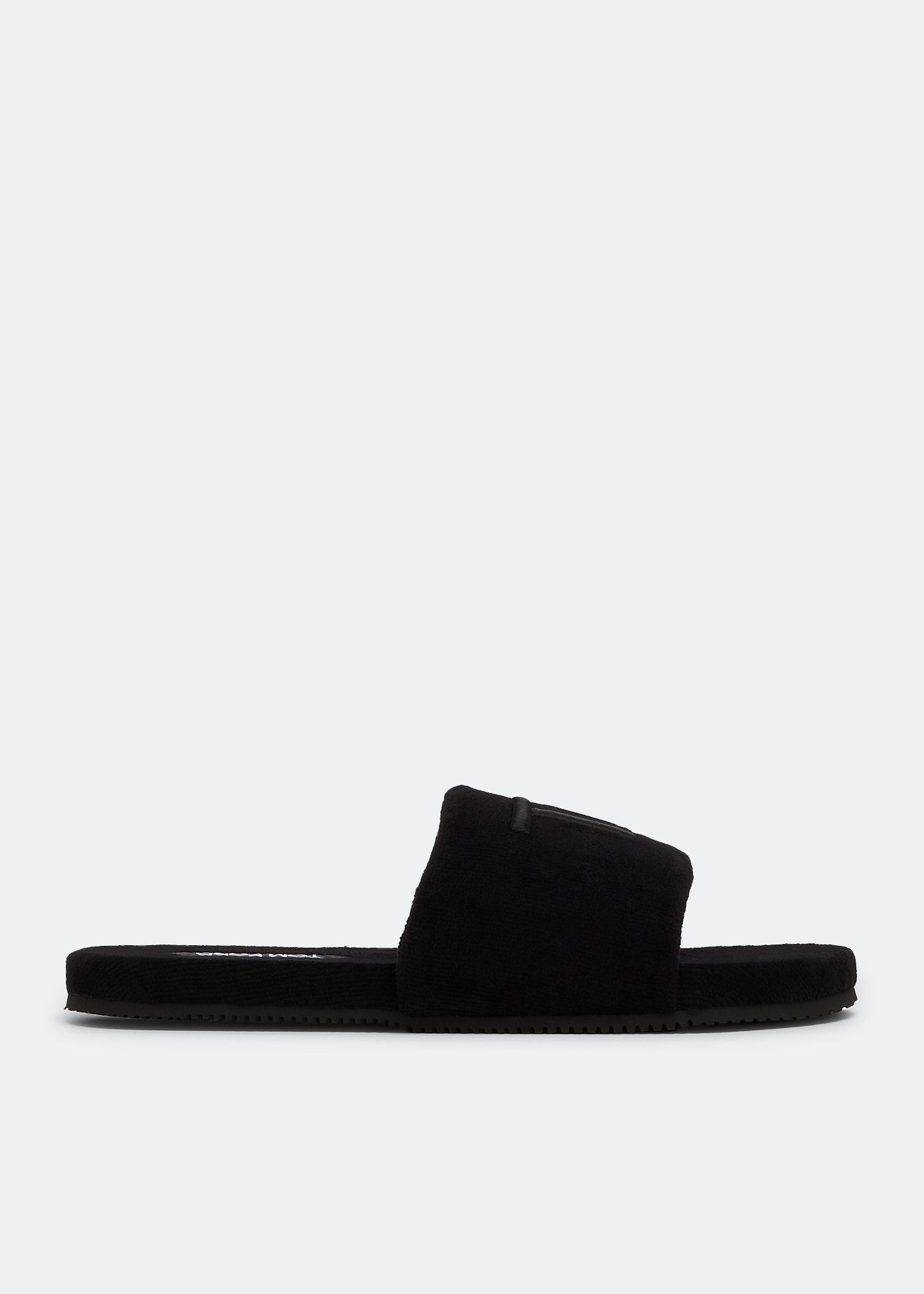 Tom Ford o1loc1c0824 J1376 Informal Velvet Slides in Black Size US 11 / EU 44 - 1 Thumbnail
