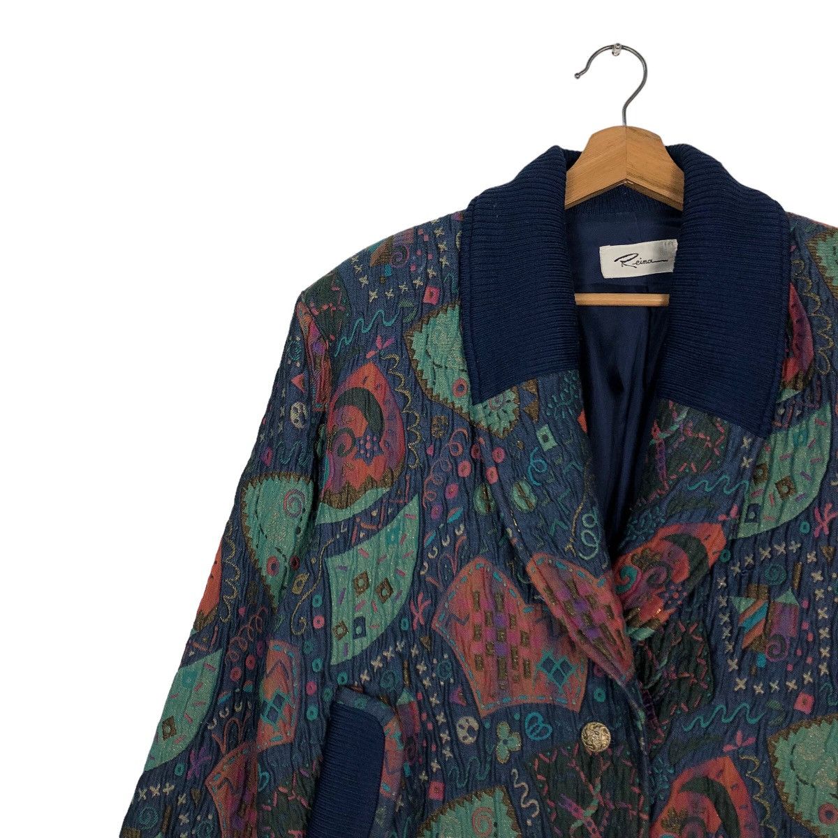Japanese Brand 🔥Vintage Bomber Jacket Double Collar Reina Art Issey Miyake Size US M / EU 48-50 / 2 - 7 Thumbnail