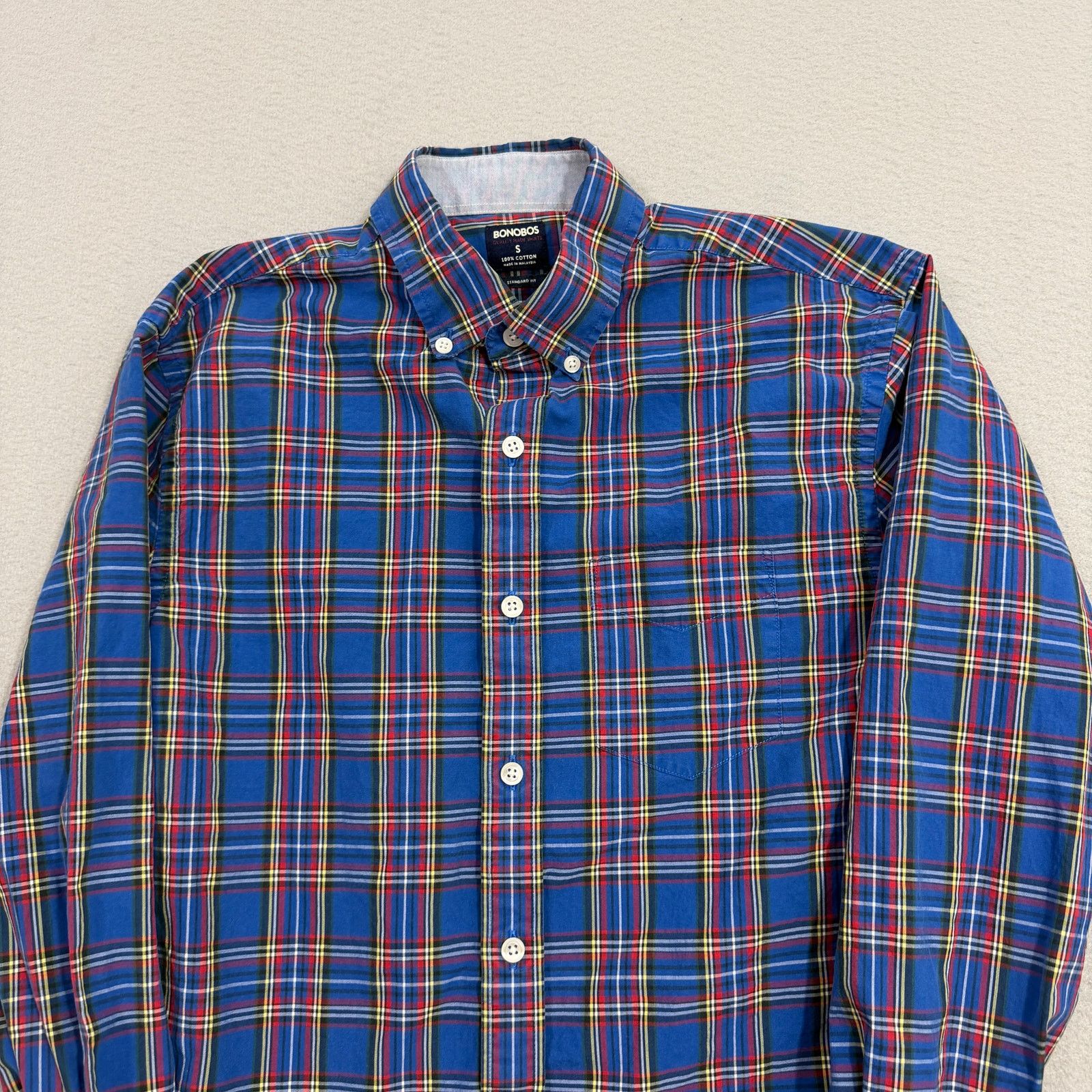 Bonobos Bonobos Shirt Men's Small Blue Red Plaid Long Sleeve Button Size US S / EU 44-46 / 1 - 3 Thumbnail