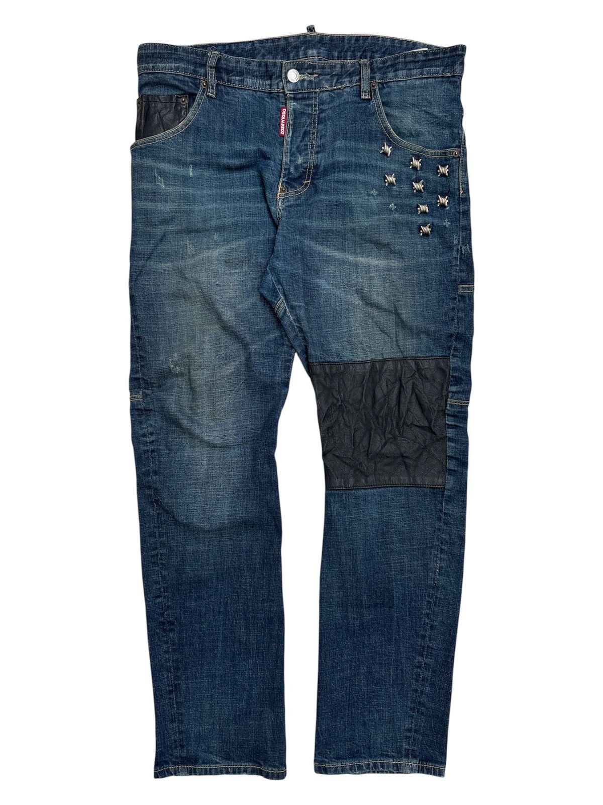 Dsquared2 SS15 Punk Barbed Wire Biker Jeans Size US 34 / EU 50 - 1 Thumbnail