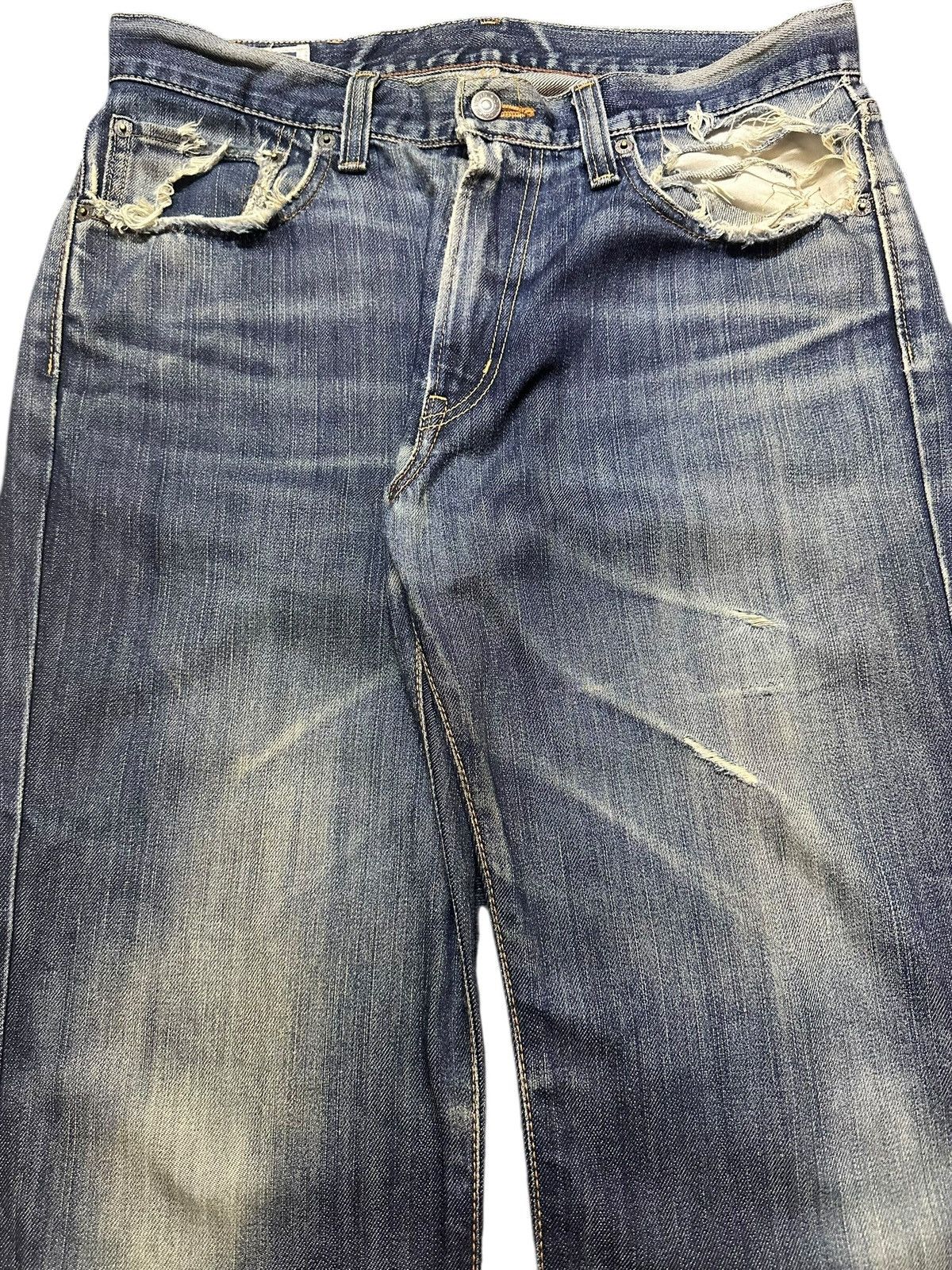 Edwin Vintage Distressed Edwin 403 Faded Wash Loose Baggy Style Size US 33 - 4 Thumbnail