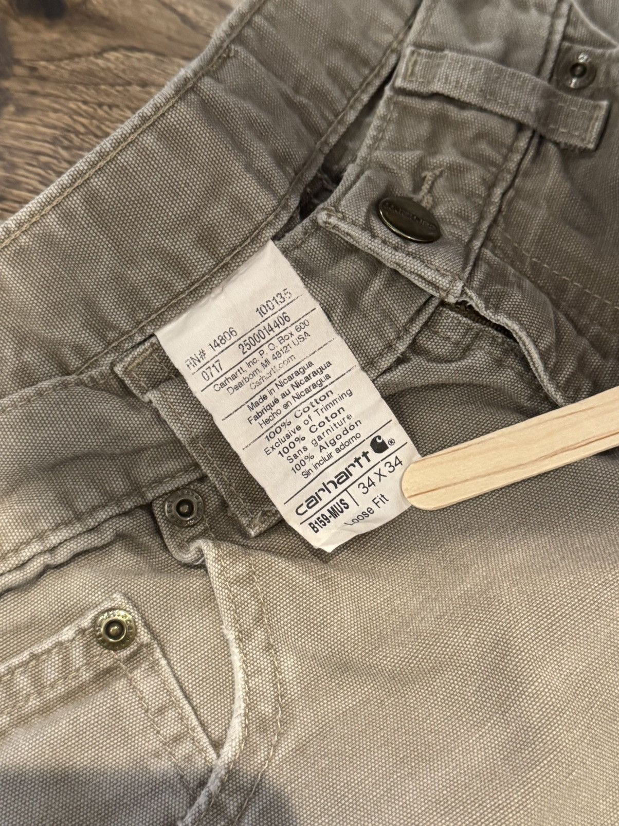 Carhartt Carhartt B159 Loose-Fit Canvas Carpenter Work Pants Size US 34 / EU 50 - 6 Thumbnail