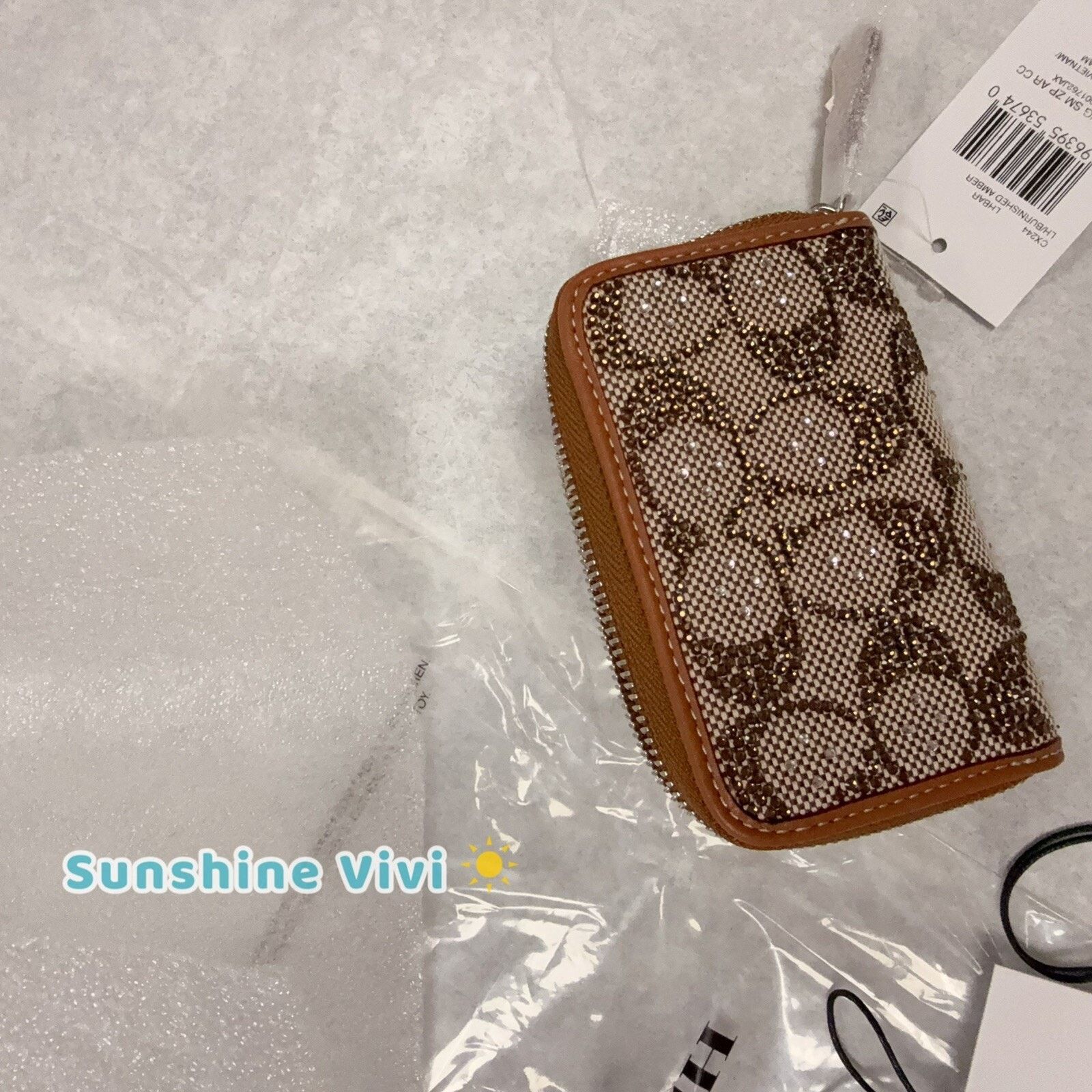 Coach NWT Coach Essential Small Zip Around Crystal Wallet CX244 Size ONE SIZE - 6 Thumbnail