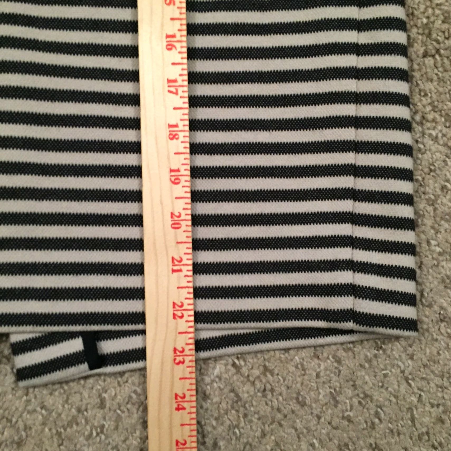 Talbots Talbots Skirt Pencil Women Size 16 Gray Blue Striped Unlined Short Cotton Blend Slit Regular Size 38" / US 16 / IT 52 - 5 Thumbnail