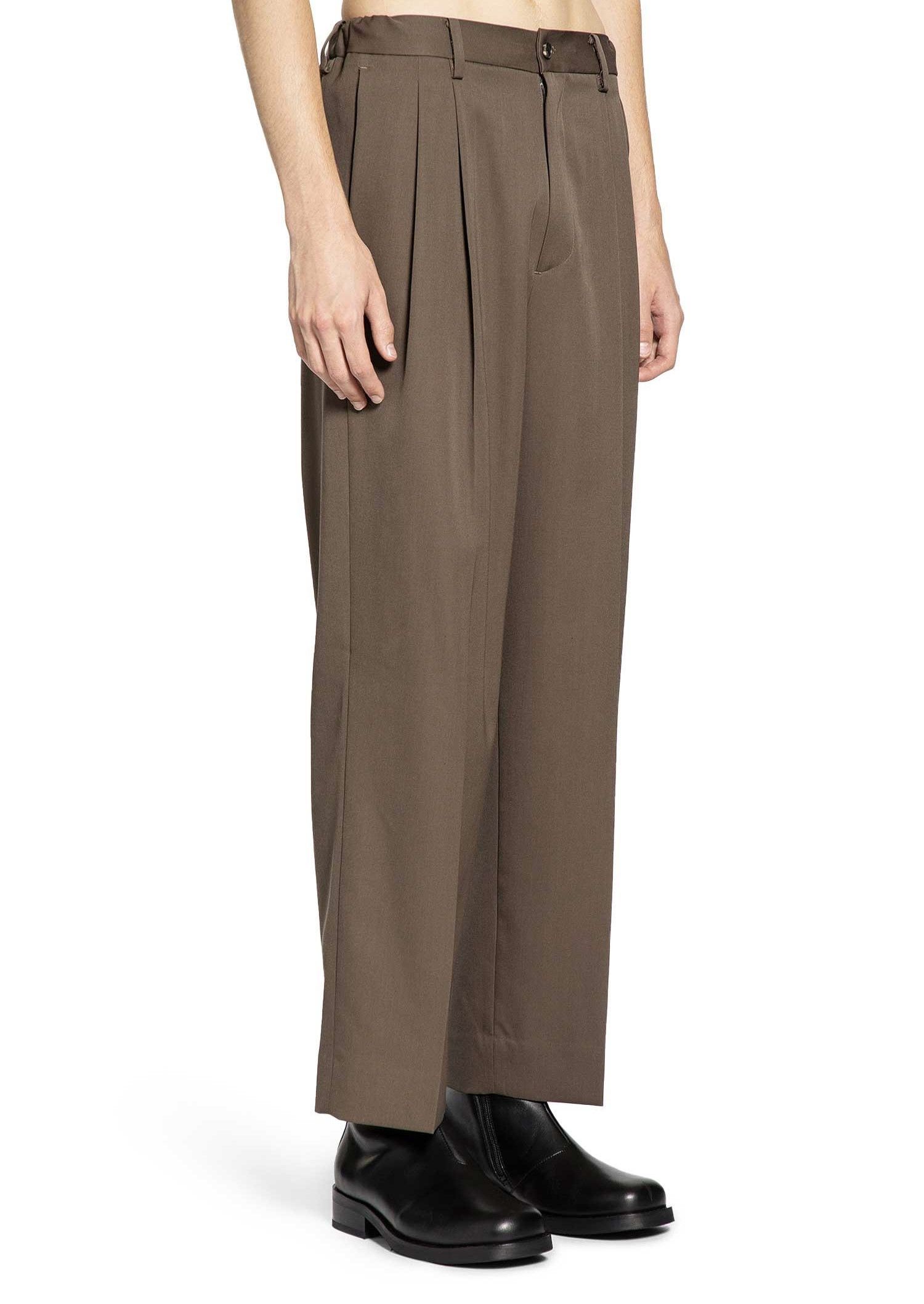 Stein SSSTEIN /Stein TWO TUCK EASY TROUSERS pants S dark beige NWT