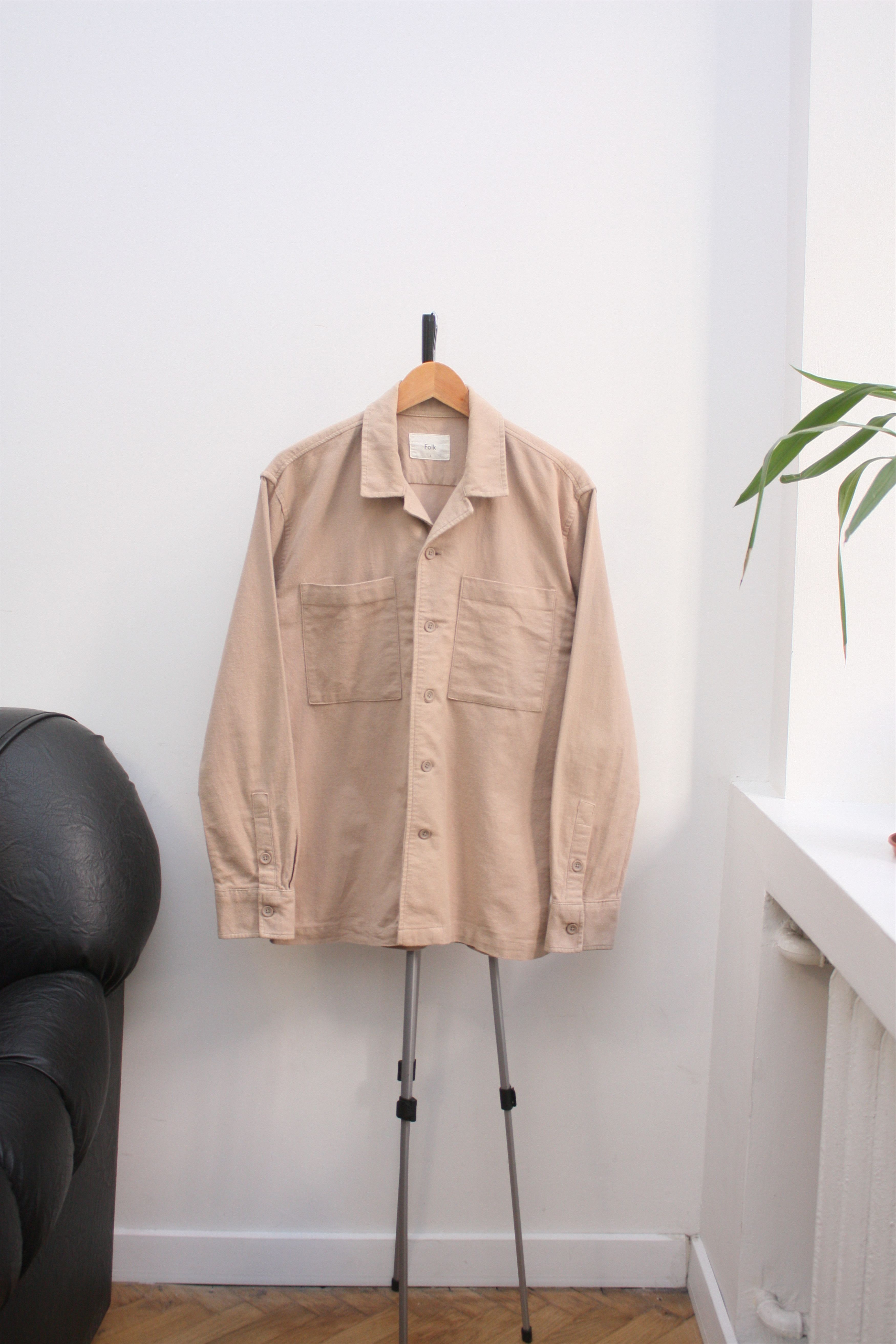 Folk Folk Camel Beige Flannel Shirt Men's Medium Size US M / EU 48-50 / 2 - 2 Thumbnail