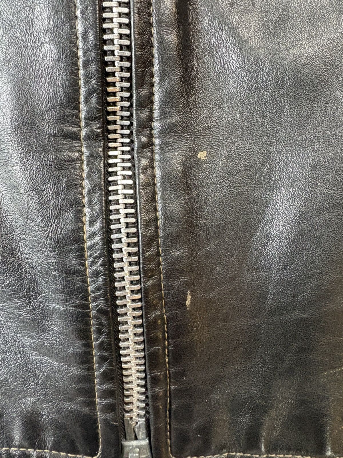 Vintage Vintage 80s Black Zip-up Leather Jacket Medium Size M / US 6-8 / IT 42-44 - 6 Thumbnail
