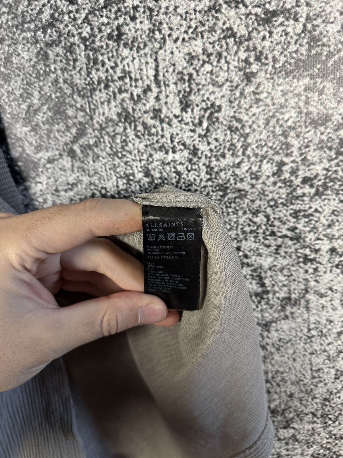 Allsaints Allsaints Clash Long Sleeve Polo Shirt Luxury Cotton Size S Size US S / EU 44-46 / 1 - 8 Thumbnail