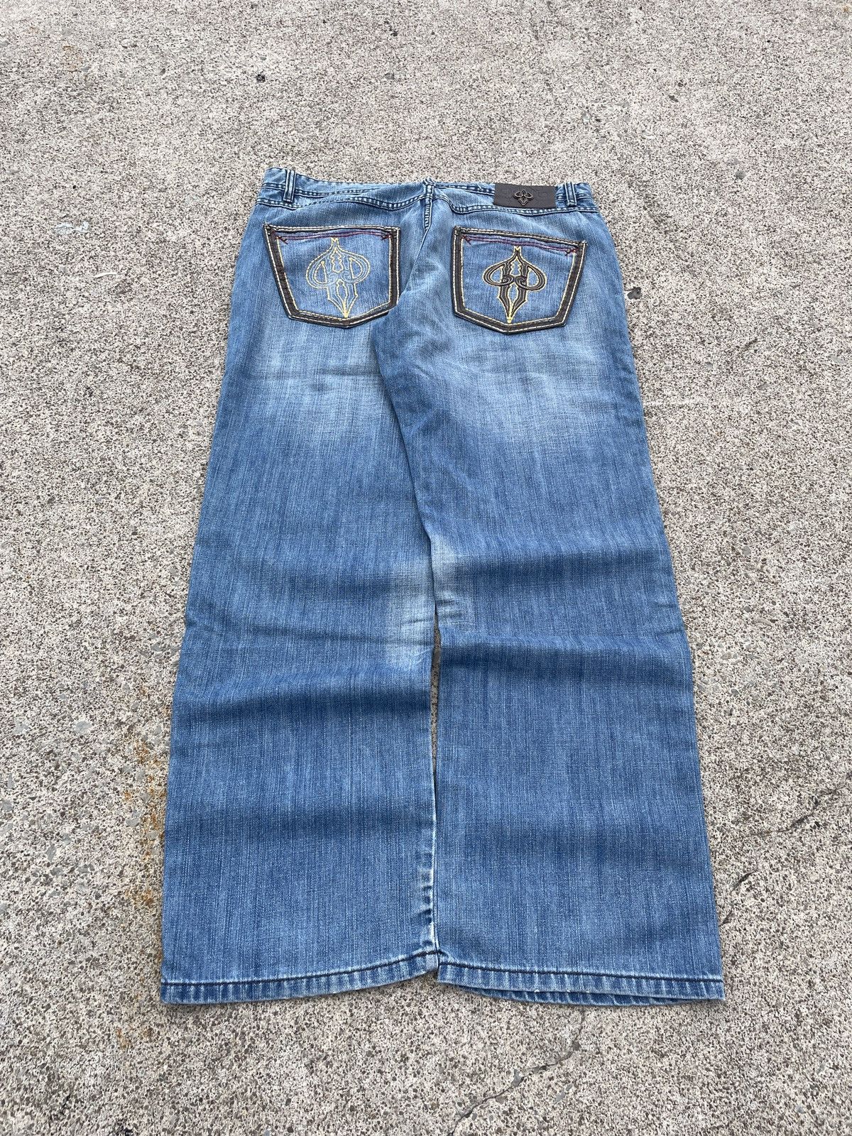 Pelle Pelle VTG Pelle Pelle Embroidered Baggy Denim Size US 38 / EU 54 - 1 Thumbnail