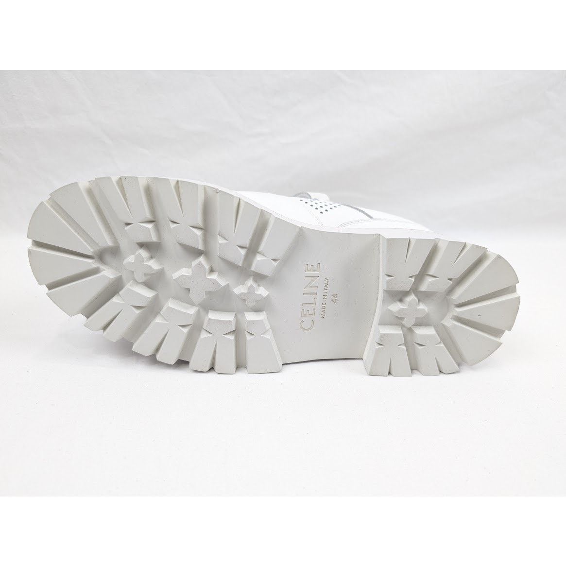 Celine o1rshd1 Calfskin High Sneaker W/ Scratch in Optic White Size US 11 / EU 44 - 12 Thumbnail
