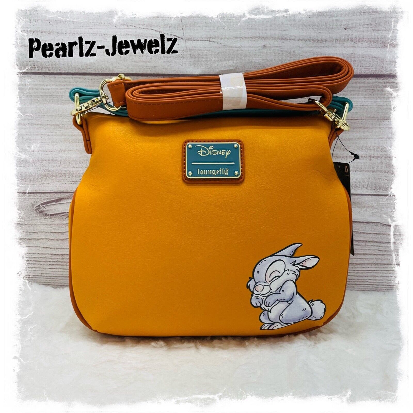Disney Loungefly Bambi Thumper Floral Forest Brown Crossbody Bag Pu Size ONE SIZE - 3 Thumbnail