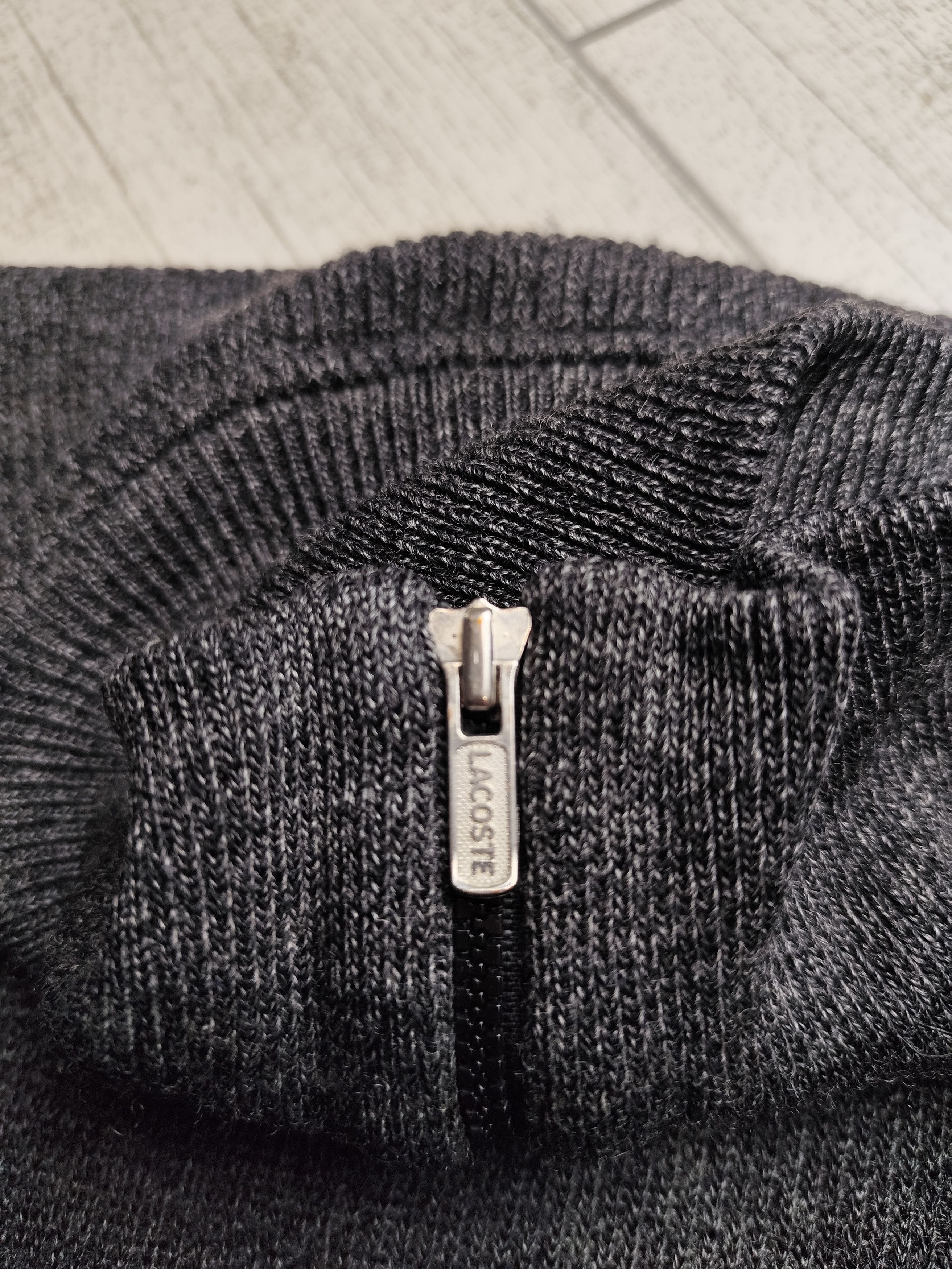 Lacoste × Vintage Vintage Lacoste 1/4 Zip Wool Knit Sweater 90s Old Money Size US L / EU 52-54 / 3 - 3 Thumbnail