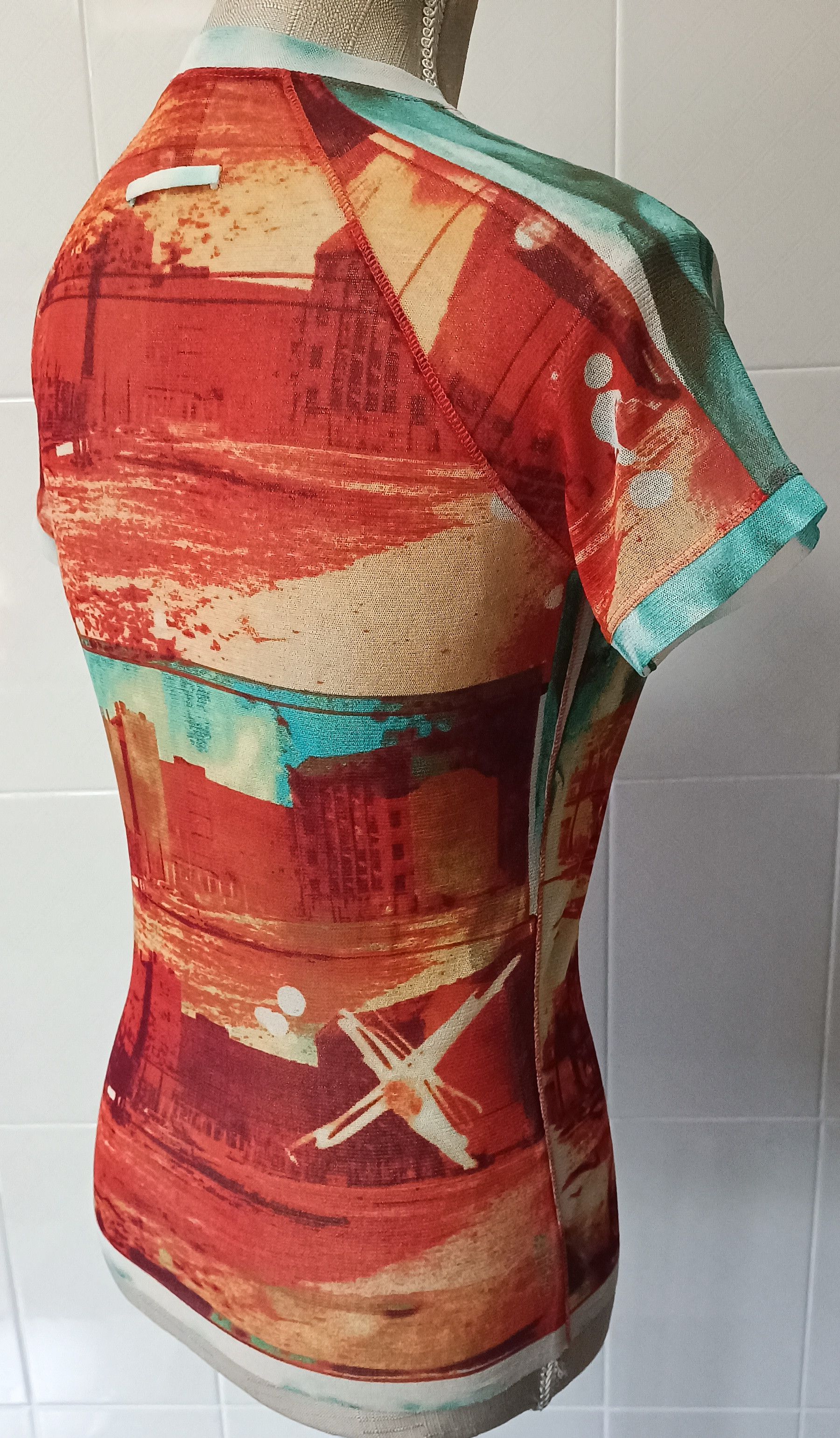 Jean Paul Gaultier 2000's - Nylon mesh city top Size US XS / EU 42 / 0 - 19 Thumbnail