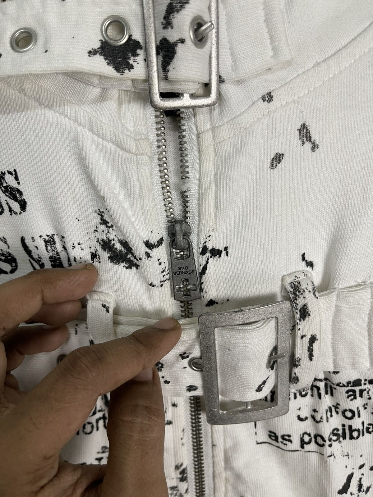 If Six Was Nine 2000s BERNINGS SHO IFSIXWASNINE STYLE ZIPPER HOODIE Size US L / EU 52-54 / 3 - 8 Thumbnail
