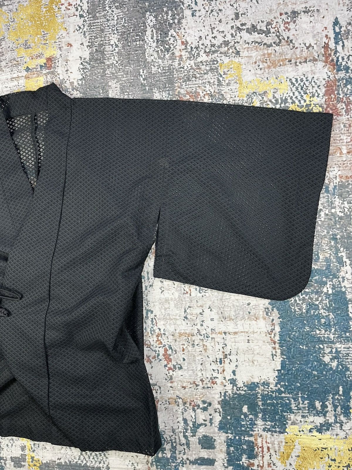 Japanese Brand Vintage KIMONO Black Mesh Japan Traditional Wear Size ONE SIZE - 7 Thumbnail