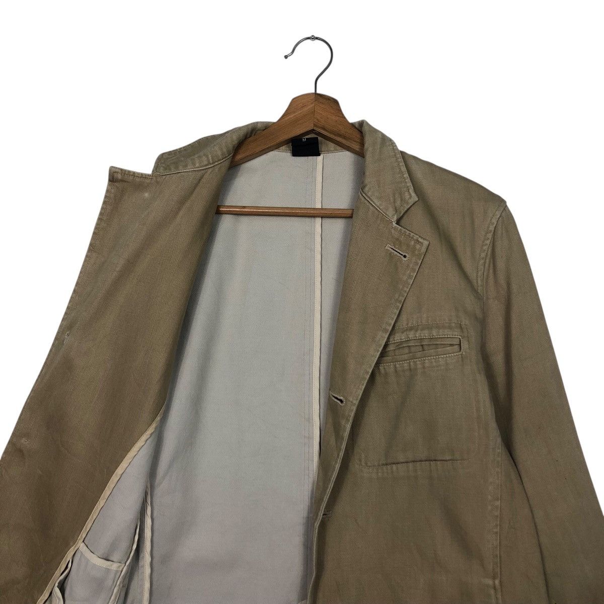 Japanese Brand SHIPS Japan Washed Cotton Work Blazer in Olive Issey Miyake Size US M / EU 48-50 / 2 - 13 Thumbnail