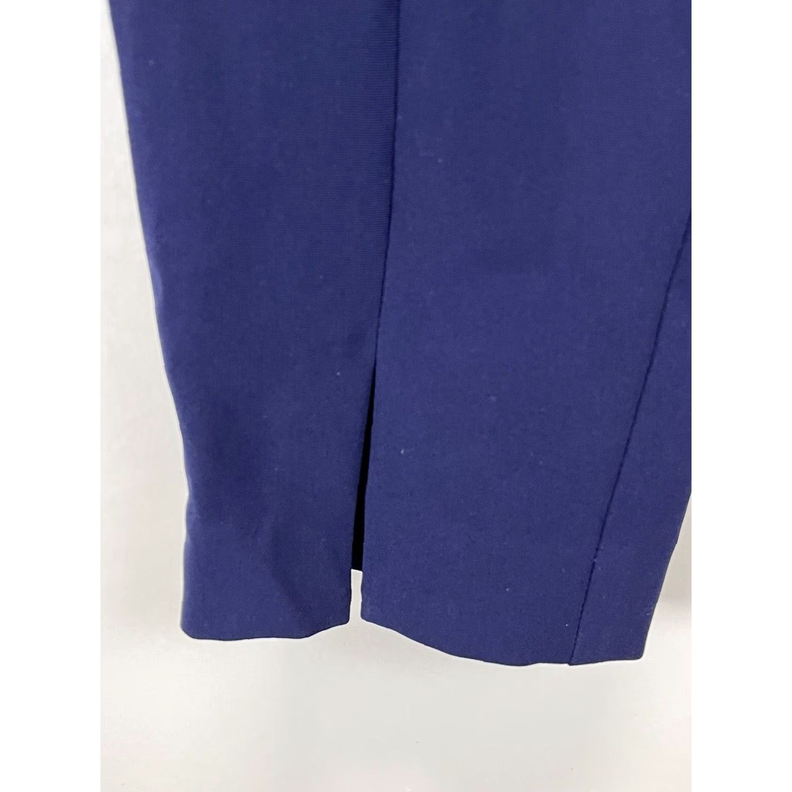 St. John VINTAGE St. John Women's Pants Size 4 Navy Ankle Split Hem Business Wear Fall Spring Summer Winter Size 27" / US 4 / IT 40 - 4 Thumbnail