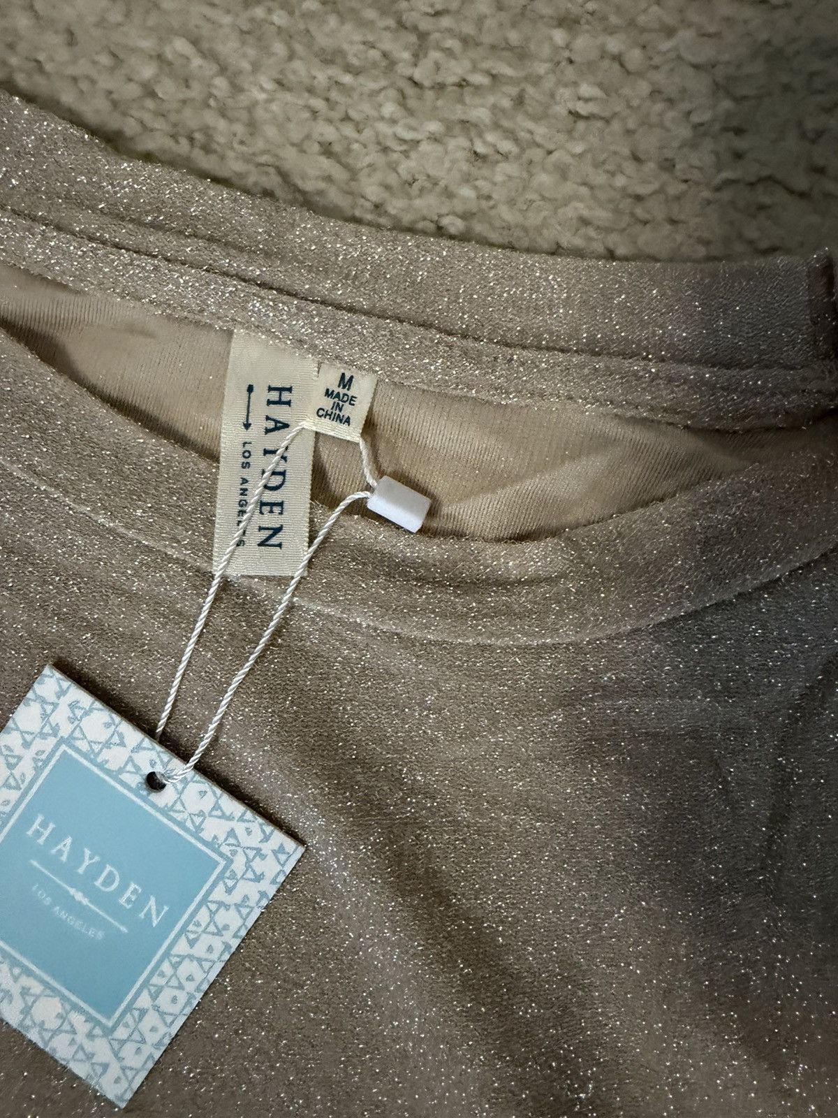 Other Hayden Shimmering Beige Blouse with balloon sleeves new Size S / US 4 / IT 40 - 4 Thumbnail