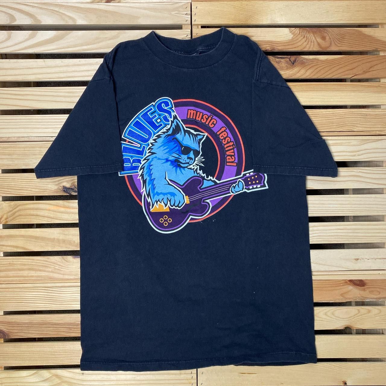 Giant Vintage Blues Music Festival 1995 Black Tee Size Large Size US L / EU 52-54 / 3 - 1 Thumbnail