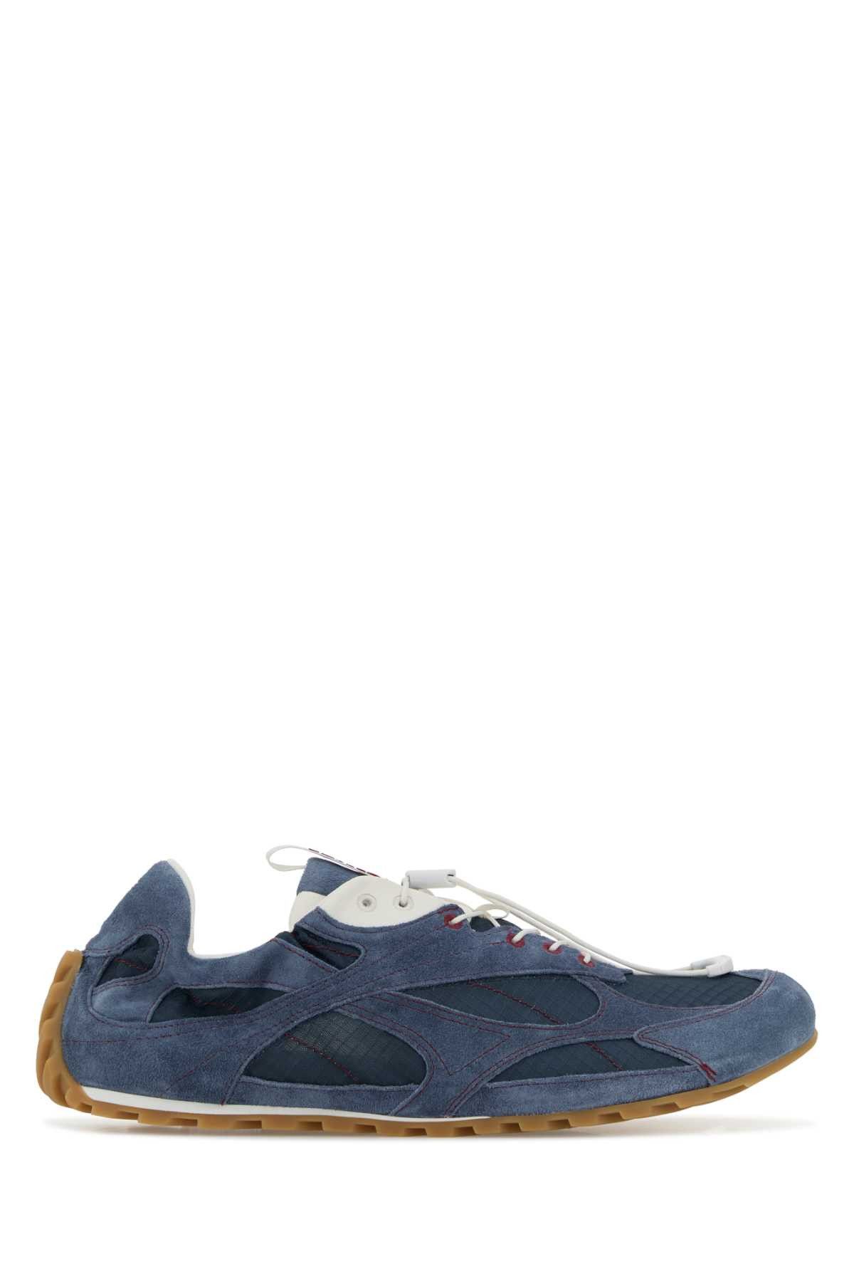 Bottega Veneta Two-Tone Fabric And Suede Orbit Flash Sneakers Size US 12 / EU 45 - 1 Thumbnail