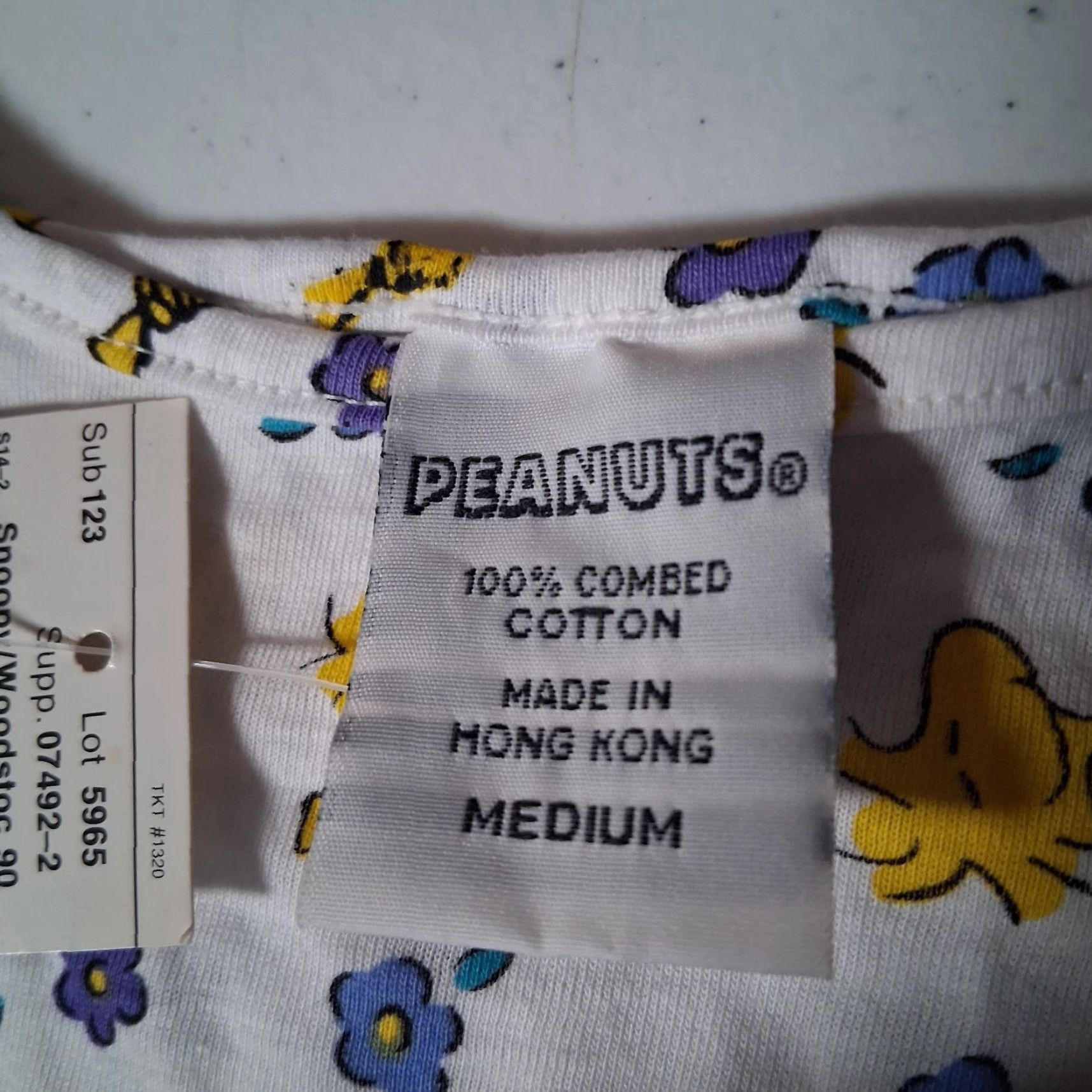 Peanuts VINTAGE Peanuts Snoopy Woodstock Tank Top Women M Purple Flowers Undershirt Size M / US 6-8 / IT 42-44 - 6 Thumbnail
