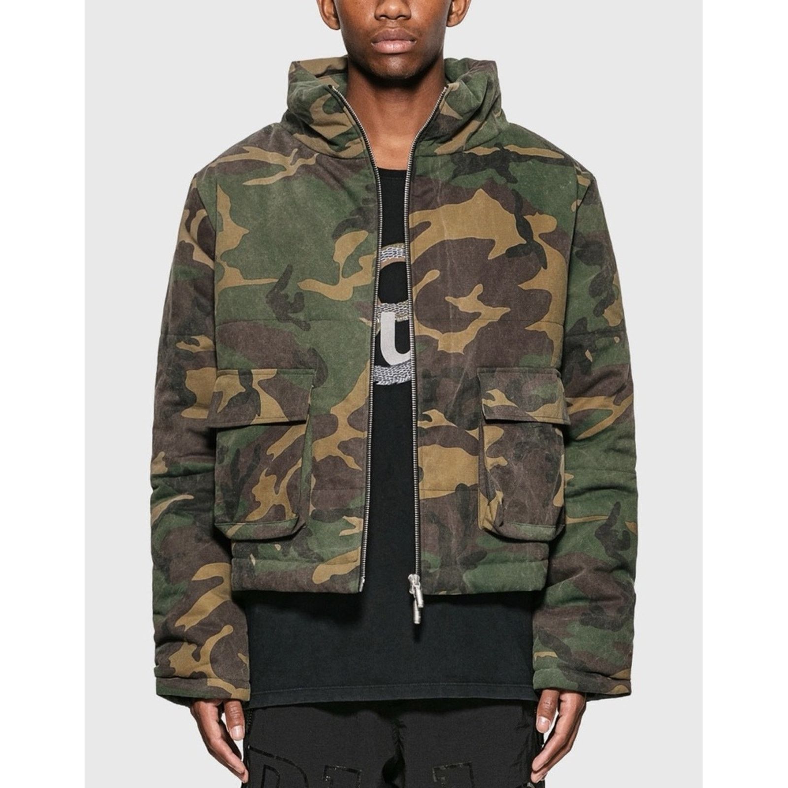 Rhude Rhude Camo Puffer Jacket (Sz L) Triangle Star Logo Graphic Size US L / EU 52-54 / 3 - 2 Thumbnail