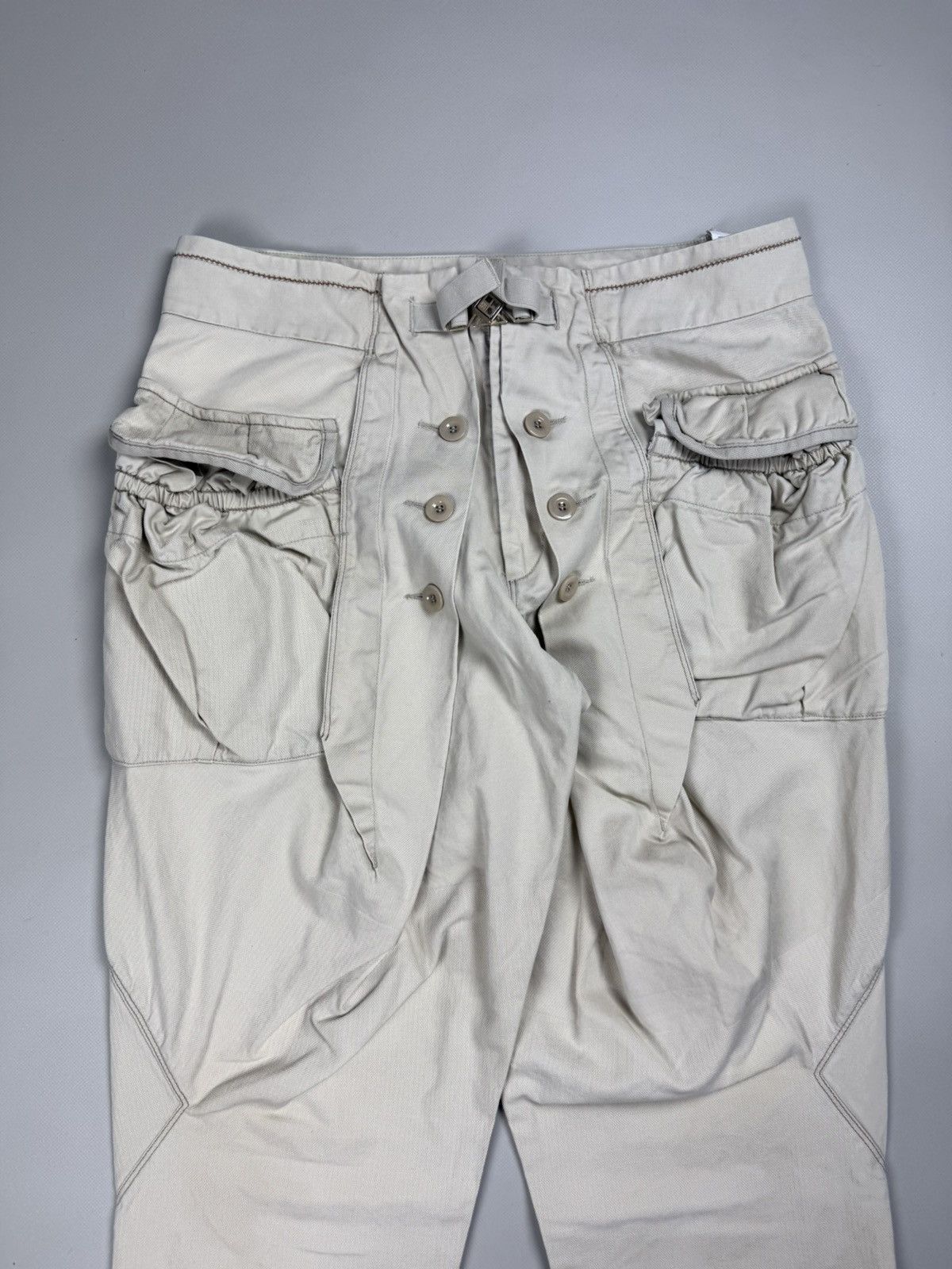Marithe + Francois Girbaud × Vintage Girbaud Vintage Avant-Garde Cargo Pockets Baggy Chino Pants Size US 32 / EU 48 - 5 Thumbnail