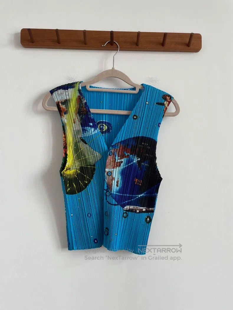 Issey Miyake Issey Miyake Blue Vest Size L / US 10 / IT 46 - 1 Thumbnail