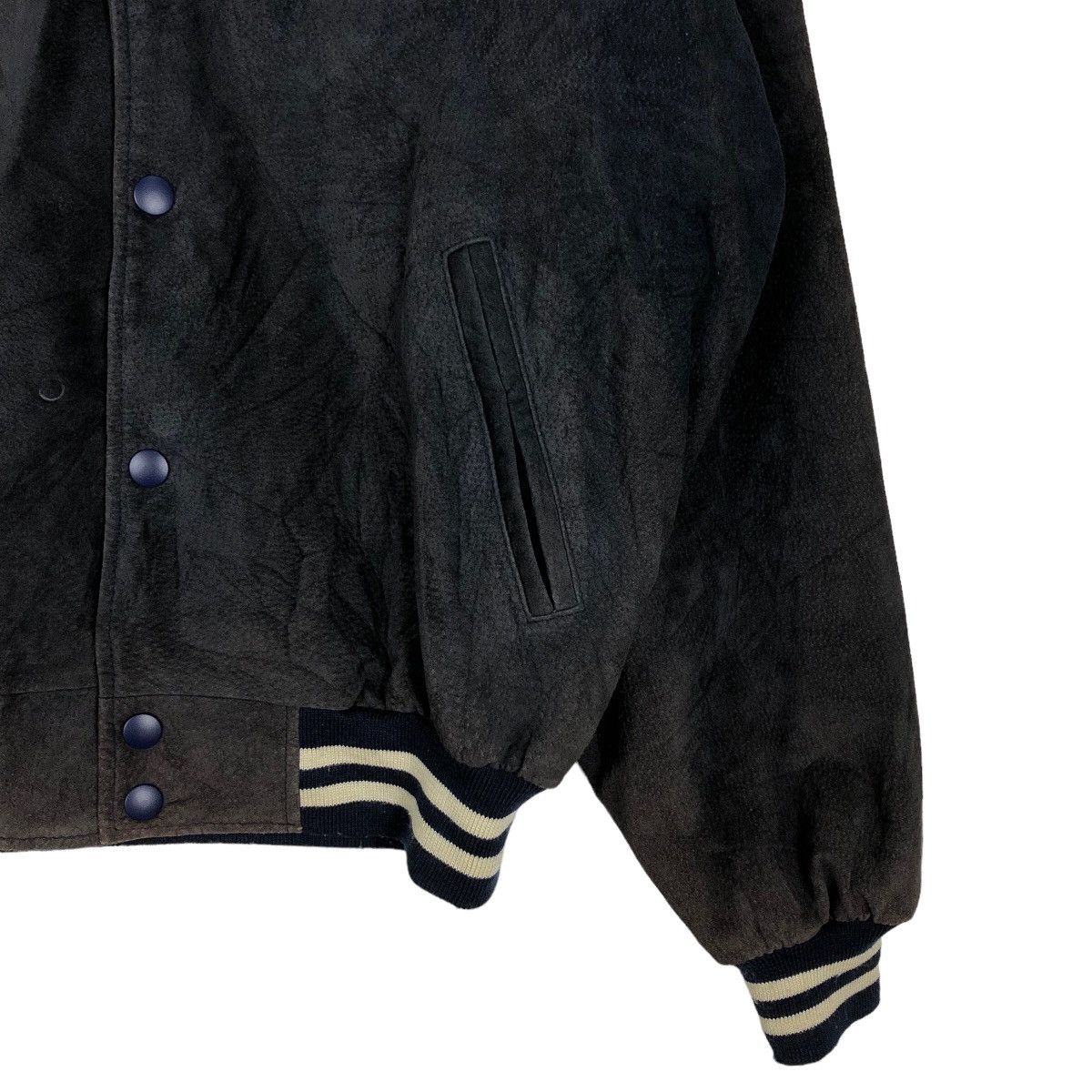 Japanese Brand Vintage Bomber Jacket Leather Converse Boston Mass All Star Size US L / EU 52-54 / 3 - 5 Thumbnail