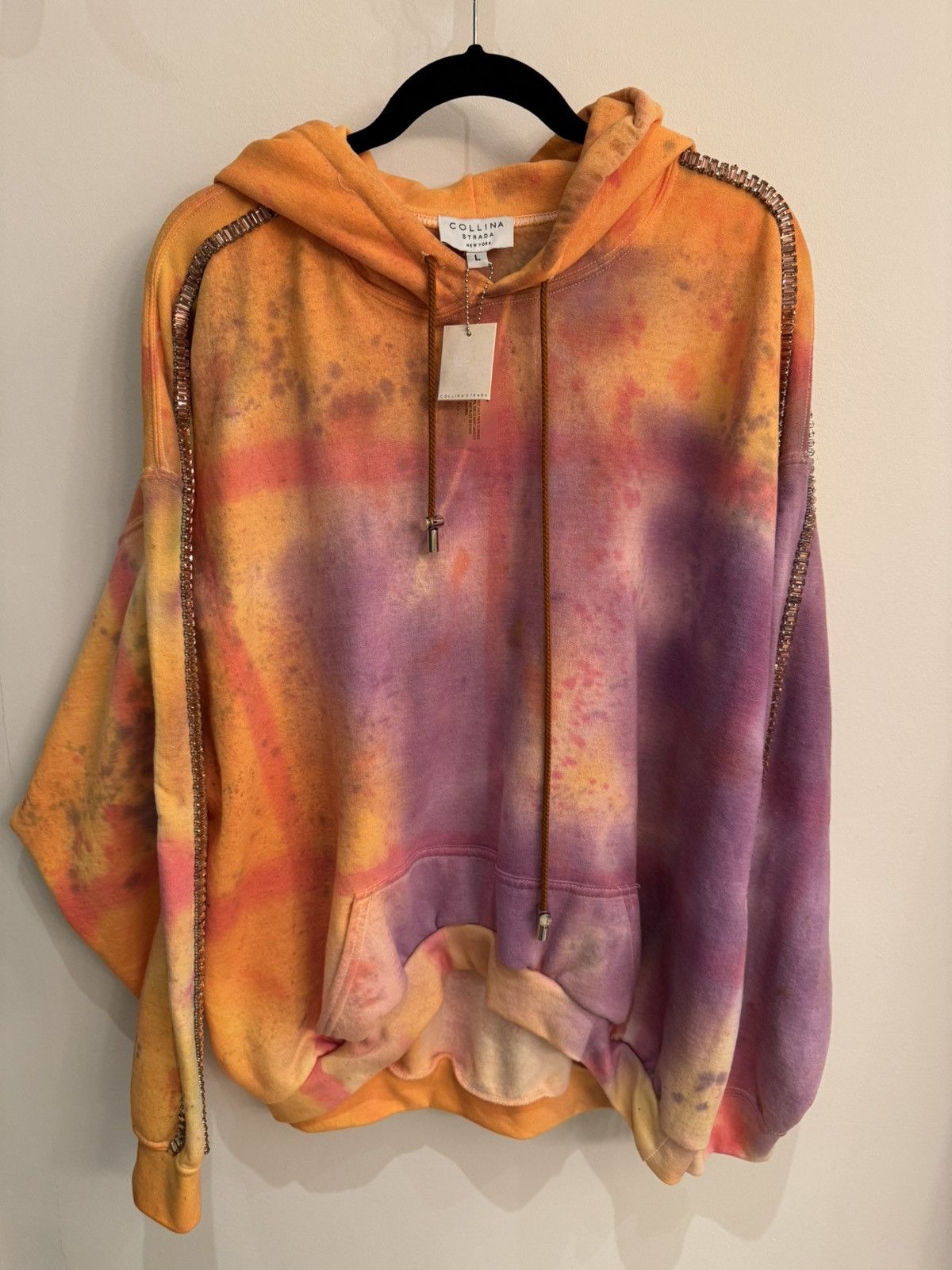 Collina Strada COLLINA STRADA Orange Round Hem Sporty Spice Hoodie Size L / US 10 / IT 46 - 5 Thumbnail
