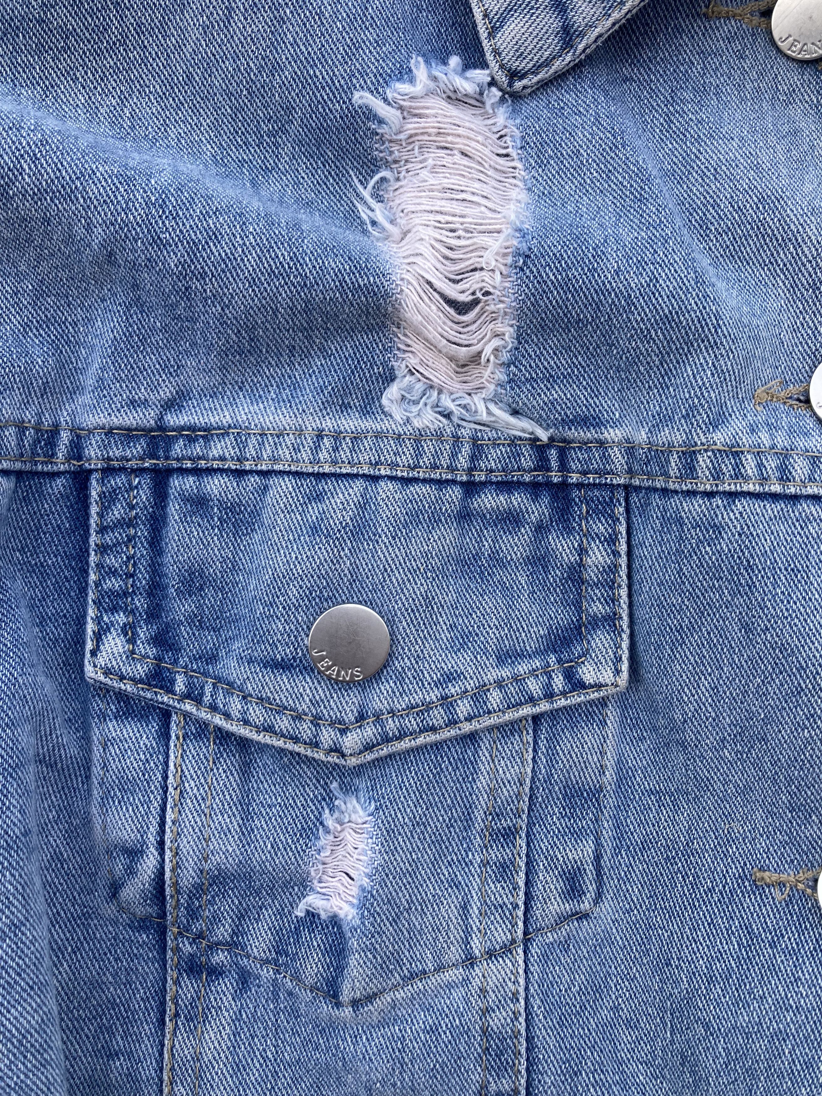 Vintage Vintage Distressed Ripped Jeans Jacket Women’s Size OS Size ONE SIZE - 8 Thumbnail