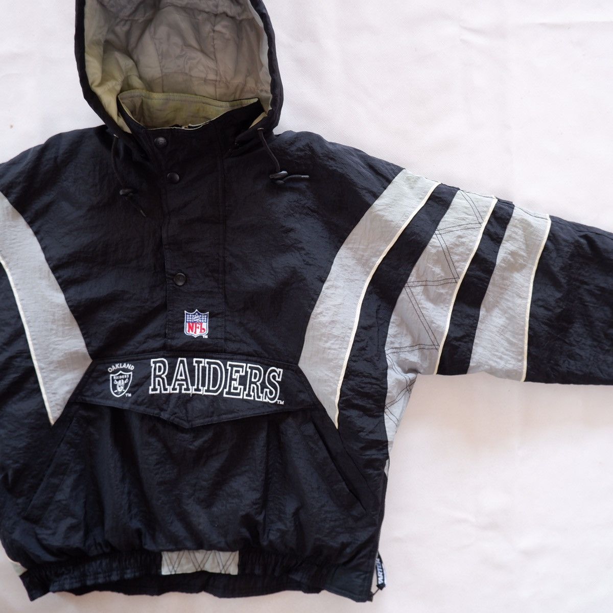 NFL × Starter × Vintage Oakland Raider Starter Half Zip Jacket Size US L / EU 52-54 / 3 - 5 Thumbnail