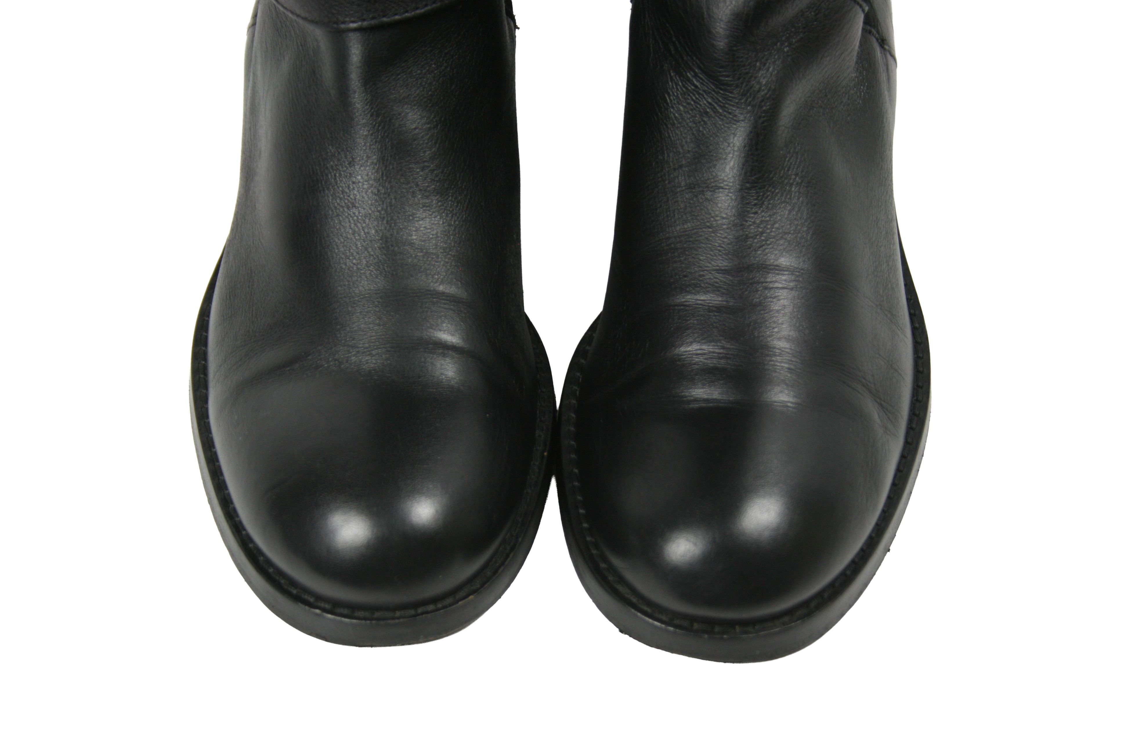 Jimmy Choo Riding Belted Knee High Leather Suede Boots Size US 8 / IT 38 - 5 Thumbnail